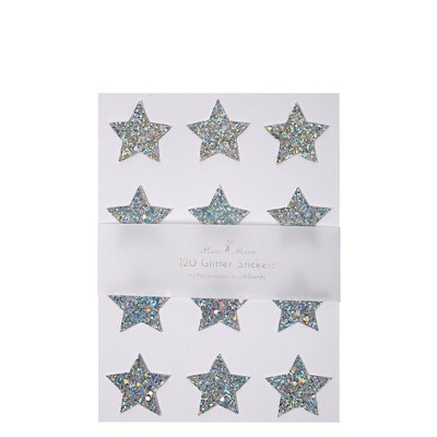 Meri Meri Silver Glitter Star Stickers