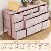 10 Drawer Dresser, 55 Inch TV Stand with Power Outlet Entertainment Center, Fabric Drawer Storage for Bedroom, Living Room, Wardrobe - 4 of 4