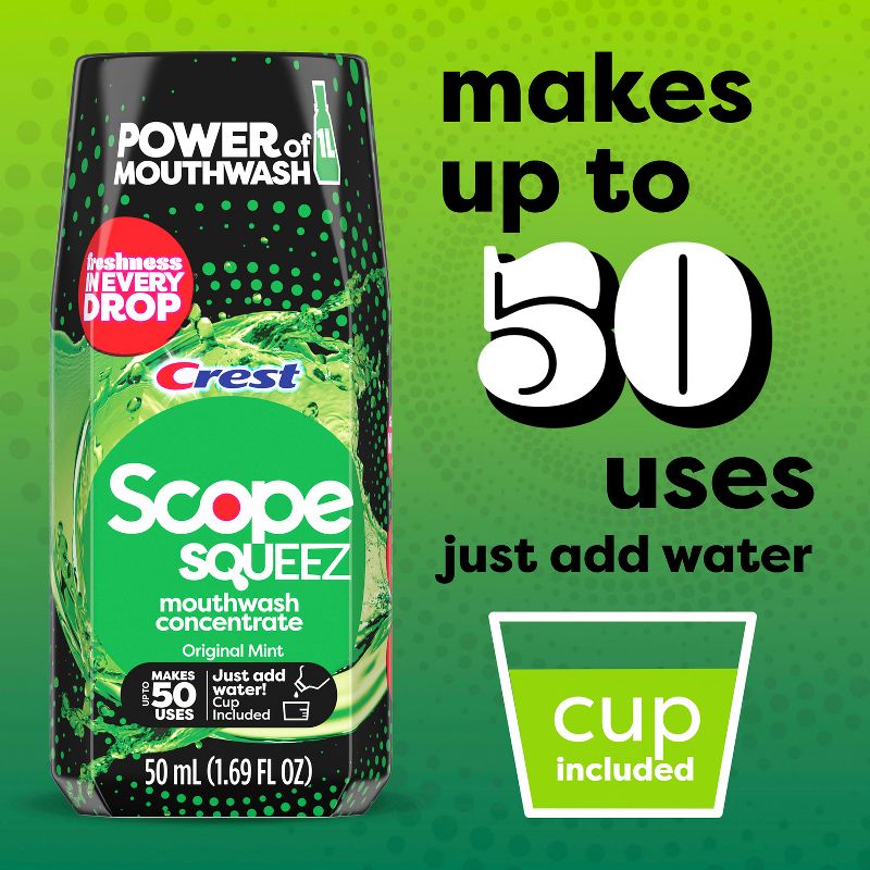 Scope Squeez Mouthwash Concentrate - Original Mint - 1.69 fl oz, 5 of 19