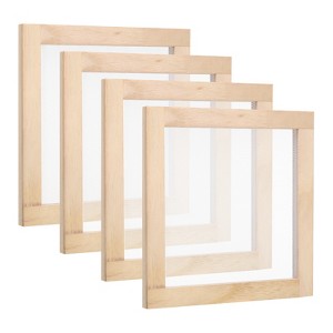 Unique Bargains Wood Hand-polished DIY Dried Flower Papermaking Frame 4 Pcs - 1 of 4