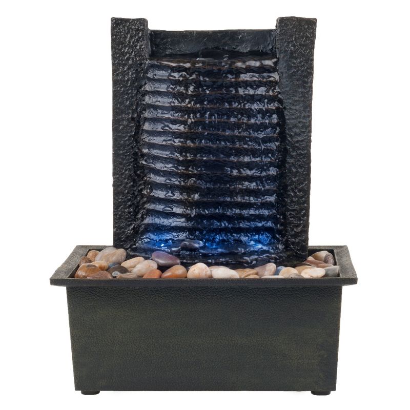 Nature Spring LED Indoor Water Fountain for Tabletop - 8.5" x 10.5", Black, 2 of 4