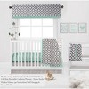 Bacati - Love Gray Mint 10 pc Crib Bedding Set with 2 Crib Fitted Sheets - 4 of 4