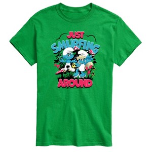 Men's - Smurfs - Just Smurfing Around Short Sleeve Graphic T-Shirt - 1 of 3