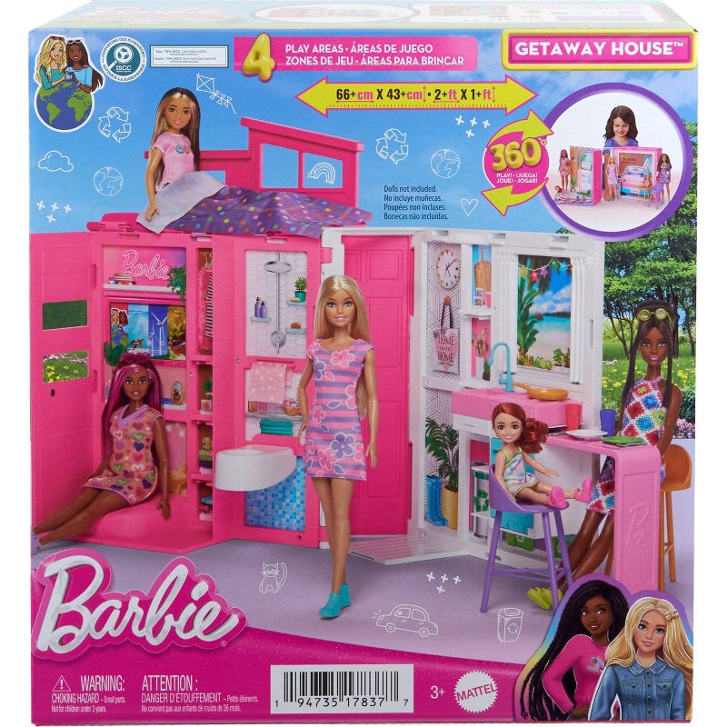 Barbie Getaway House Playset with 4 Play Areas and 11 Decor Accessories, 4 of 5