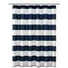 LunaLulinlk Blue Stripe Print 72“ x 72” Shower Curtain - 2 of 4