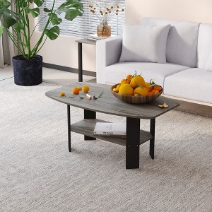 HOMLUX Coffee Table 2-Tier Modern Center Cocktail Table W/Storage Open Shelf for Living Room - 1 of 4