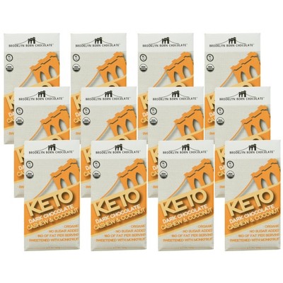 Brooklyn Born Chocolate Dark Chocolate Cashew Coconut Bar - Case of 12/2.1 oz