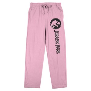Jurassic Park Classic Logo Women's Pink Sleep Pajama Pants - 1 of 3