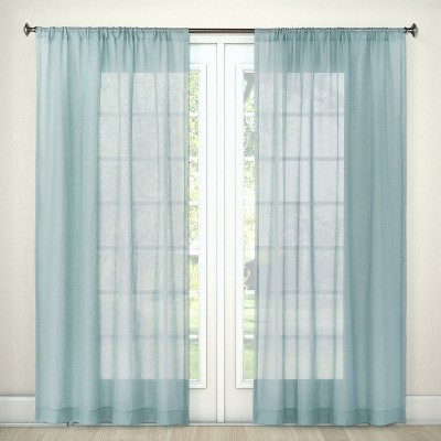 1pc 54"x84" Sheer Linen Curtain Panel - Threshold™
