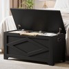 39.4" Storage Chest, Wooden Storage Bench with Safety Hinges, Easy Assembly, Large Toy Chest - 4 of 4