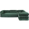 Epoch Vents 115" Corduroy Upholstered L-Shaped Modular Sectional Sofa Bed, Flexible Configuration - 3 of 4