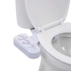 vidaXL Bidet Toilet Seat Attachment Hot Cold Water Dual Nozzles - 1 of 4