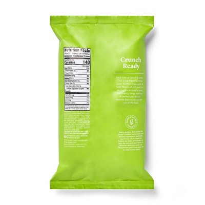 Chili Lime-Flavored Rolled Corn Tortilla Chips - 11oz - Good & Gather™