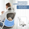 ALEXOUN Home Office Computer Chair,Mesh Lumbar Support Work Chairs with Wheels and Adjustable Headrests & Arms for Bedroom,Study, - 2 of 4