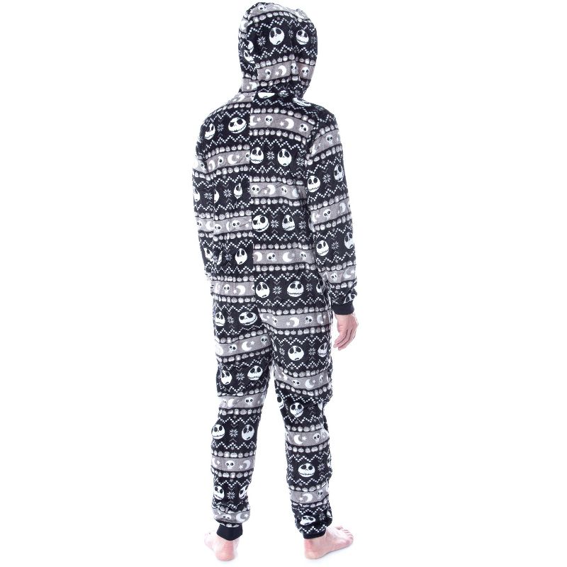 The Nightmare Before Christmas Unisex Adult Fair Isle Union Suit Pajama Unisex, 4 of 8