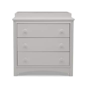 Delta Children Perry 3 Drawer Dresser with Changing Top and Interlocking Drawers - Moonstruck Gray
