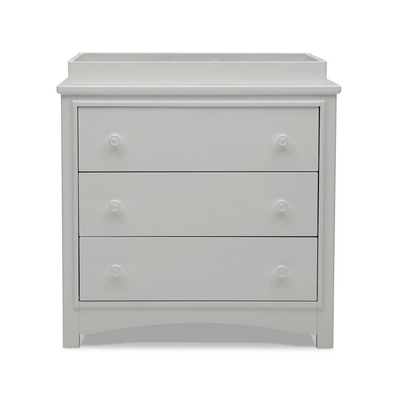 Delta Children Perry 3 Drawer Dresser with Changing Top and Interlocking Drawers - Moonstruck Gray, 1 of 17