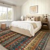 Washable Vintage Printed Rug Non Slip Low Pile Rug Soft Throw Floor Cover Foldable Indoor Carpet for Living Room Bedroom,Multicolor/9'x12' - 4 of 4