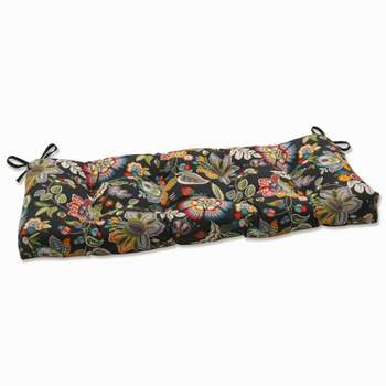 Outdoor/Indoor Blown Bench Cushion Telfair Midnight Black - Pillow Perfect