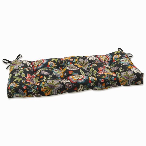 Outdoor/Indoor Blown Bench Cushion Telfair Midnight Black - Pillow Perfect - image 1 of 4