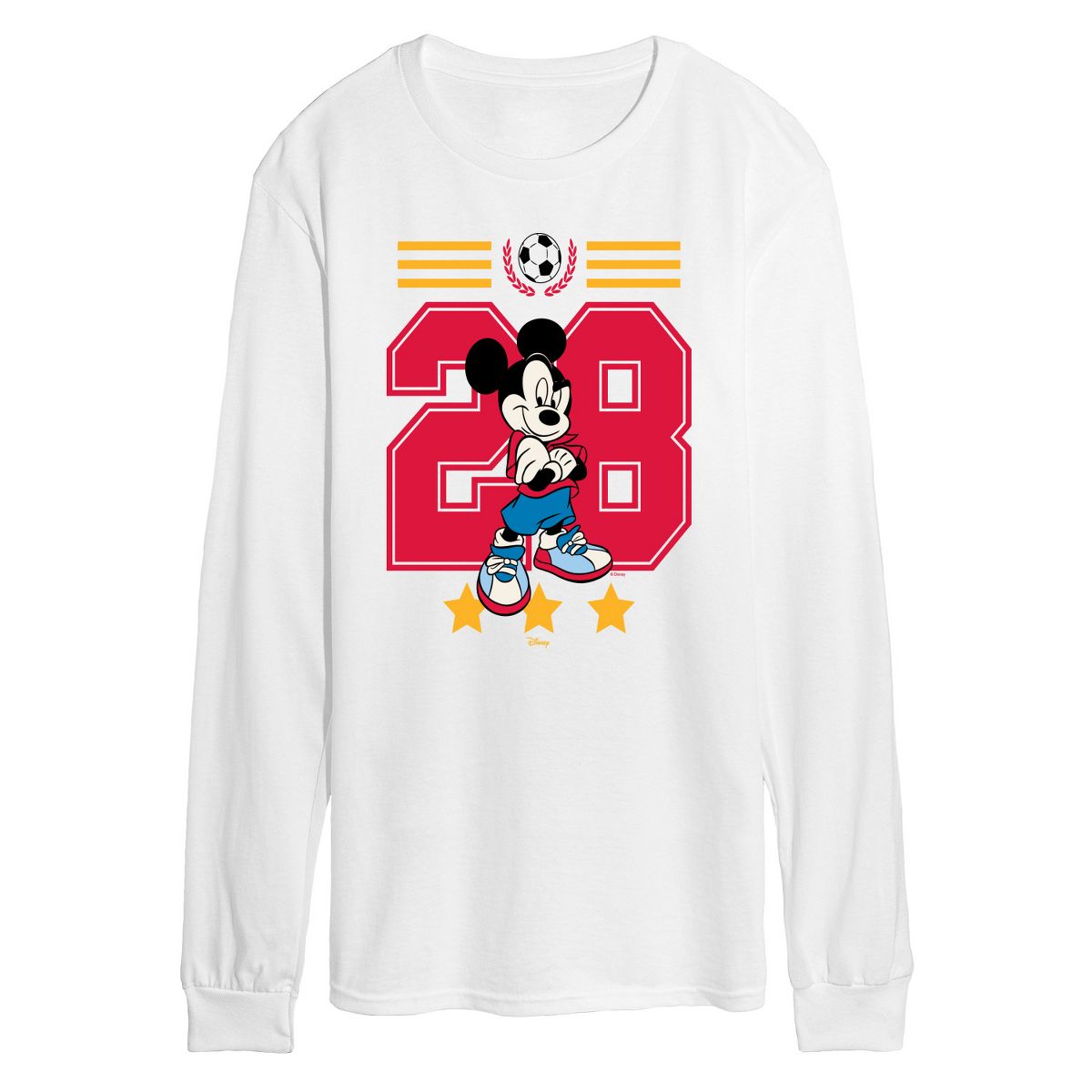 Men's - Disney - Mickey Mouse Soccer Jersey Long Sleeve Graphic T-Shirt - thumbnail 8