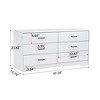 6 Drawer Dresser, Wooden Chest of Drawers Storage Organizer Dressers for Bedroom Storage Cabinet for Living Room Hallway White - 4 of 4