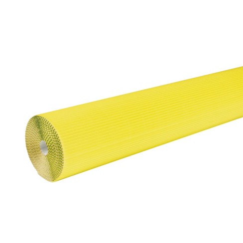 Corobuff Solid Color Corrugated Paper Roll, 48 Inches x 25 Feet, Canary