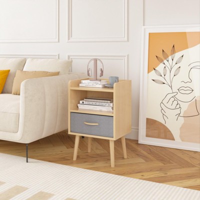 2PC Nightstand Set with Fabric Drawer – Stylish & Functional Storage for Any Room