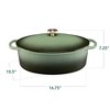 Best Choice Products Oval 7.5 Quart Cast-Iron Dutch Oven, Heavy-Duty w/ Enamel, Side Handles - 2 of 4