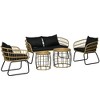 Resenkos 5 Pieces Patio Furniture Set,Outdoor Sectional Furniture, PE Rattan, - 2 of 4