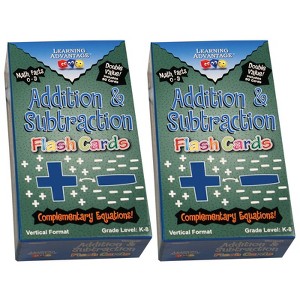 Learning Advantage Double-Value Vertical Flash Cards - Addition & Subtraction Set - 90 Per Pack, 2 Packs - 1 of 1