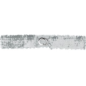 Allegra K Women's Stretchy Skinny Shinny Sequins Decor Elastic Dresses Waist Belts 64cm/25.19" One Piece - 1 of 4