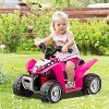 Costway Kids Ride On ATV 6V Electric Vehicle 4 Wheeler Battery Powered Motorized Quad Toy Car with LED Lights - 4 of 4