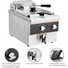 Dual Tank Electric Deep Fryer, Commercial Countertop Fryer with Faucet, Stainless Steel Oil Drain & Timer for Home and Restaurant Use - 4 of 4
