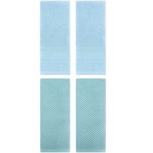 REGALWOVEN 4 Pcs Cotton Soft Absorbent Waffle Hand Towel for Bathroom - 1 of 4