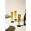 Recycled Fluted Champagne Glass 9.5"H – Blue & Amber Ombre Handblown Glassware (Set of 6) By Kalalou - 3 of 3