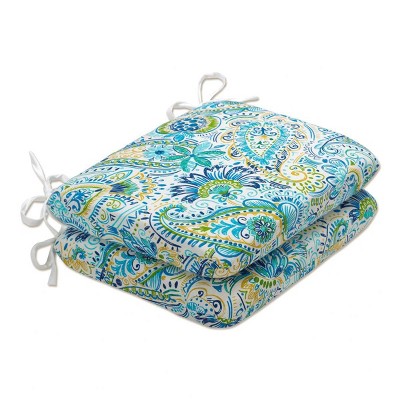 2pc Gilford Outdoor Rounded Corners Seat Cushions - Pillow Perfect