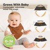 8pk Organic Quin Bandana Bibs, Baby Bibs for Drooling and Teething, Cotton Drool Bibs for Baby Girl, Baby Boy - 4 of 4