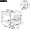 Grungis Full over Full Loft Bed With 2 Drawers and Multi-Layer Cabinet,Modern Bunk Bed with Ladder and Guardrails,Loft and Bunk Bed for Bedroom - 3 of 4