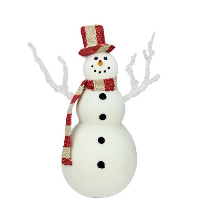 Napco 12.5" Red and White Snowman Christmas Tabletop Decor