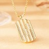 Custom Engraved Gold Disc Pendant Necklace - Dainty Round Medal Chain for Women - 4 of 4