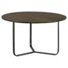 Vynxaria Industrial Modern Accent Table - Natural Mango Wood Top & Gunmetal Iron Base, Round Spacious Tabletop, Tripod-Inspired Slim Base - 2 of 4