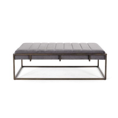 NicBex Modern 49" Bedroom Bench Accent Stools with Cushioned Top and Metal Frame for Bedroom and Entryway