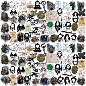 The Hobbit: an Unexpected Journey 100ct Vinyl Large Deluxe Stickers Variety Pack - 1 of 4