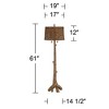 Barnes and Ivy Forrest Sequoia Tree Rustic Country Cottage Floor Lamp 61" Tall Faux Wood Brown Wicker Drum Shade for Living Room Bedroom Office House - 4 of 4