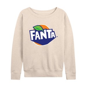 Women's - Coca-Cola - Fanta Costume Lightweight French Terry Wide Neck Long Sleeve Shirt - 1 of 4