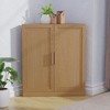 MAYEERTY Modern 2 Doors Utility Storage Cabinets Efficient Storage for Living Room Dining Room Bedroom Beige - 3 of 4