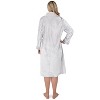 PAVILIA Womens Housecoat Zip Robe, Fleece Zipped Up Front Bathrobe, Plush Warm Long Zipper House Coat Lounger Pockets - 2 of 4