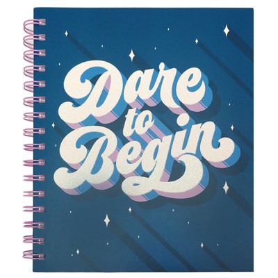 Green Inspired Spiral Notebook 1 Subject College Ruled Dare to Begin Wire-O