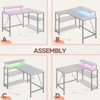 Bestier Gaming Small L-Shaped Gaming Desk with Power Outlets，White - 4 of 4